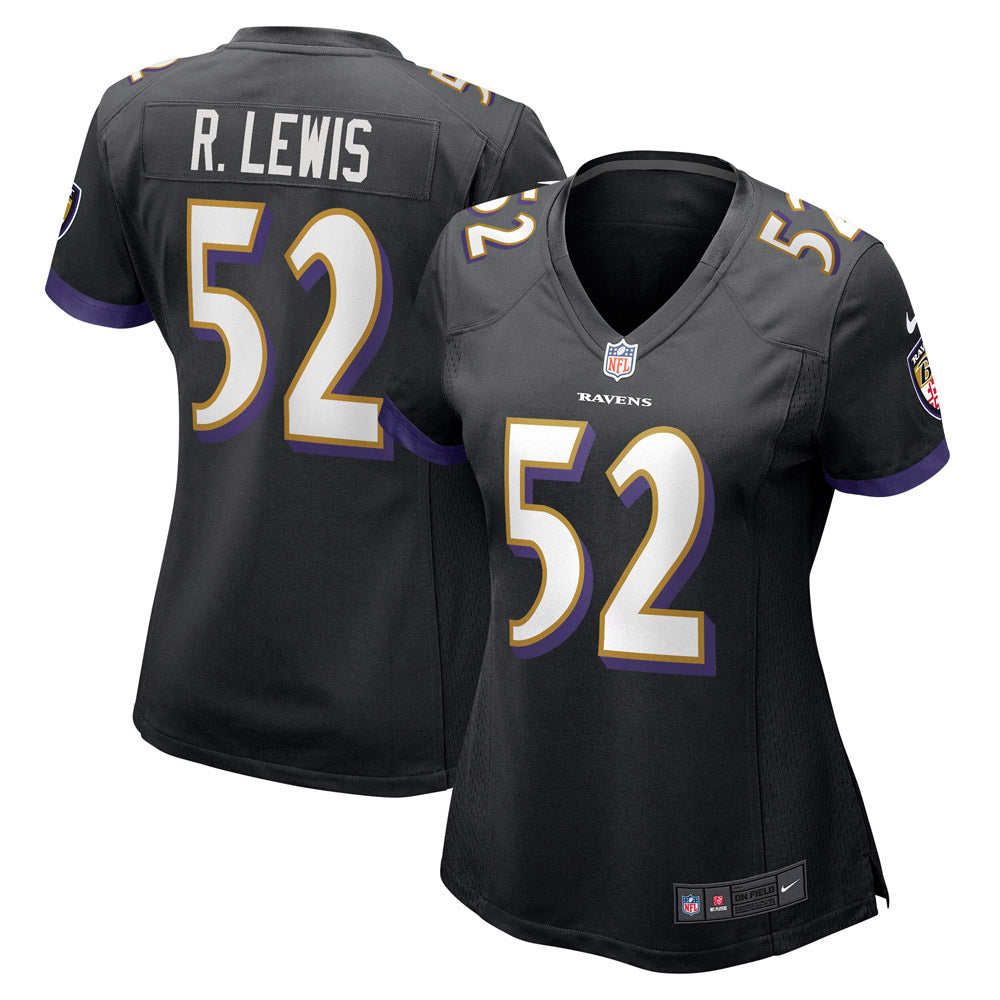 Women's Baltimore Ravens Ray Lewis Retired Player Jersey Black